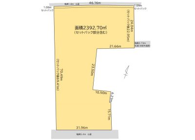 所沢市大字下富｜約723坪の事業用売地